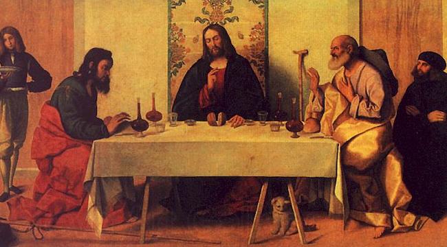 Vincenzo Catena The Supper at Emmaus Norge oil painting art